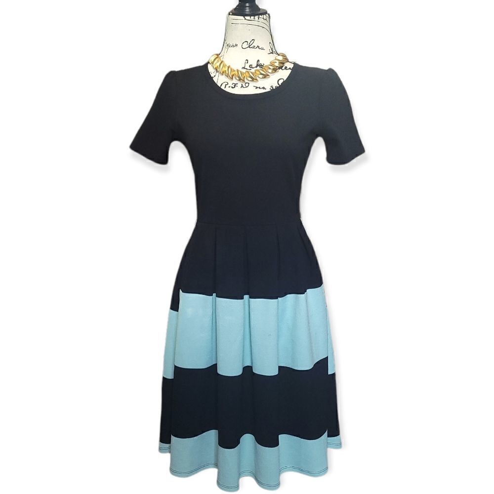Lularoe Casual Dress with Stripes